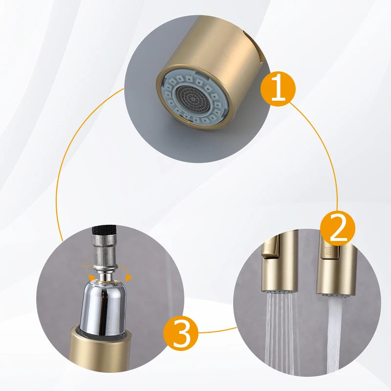 Oxg 304 Stainless Steel Lead-Free Faucet Pull-Out Sprayer