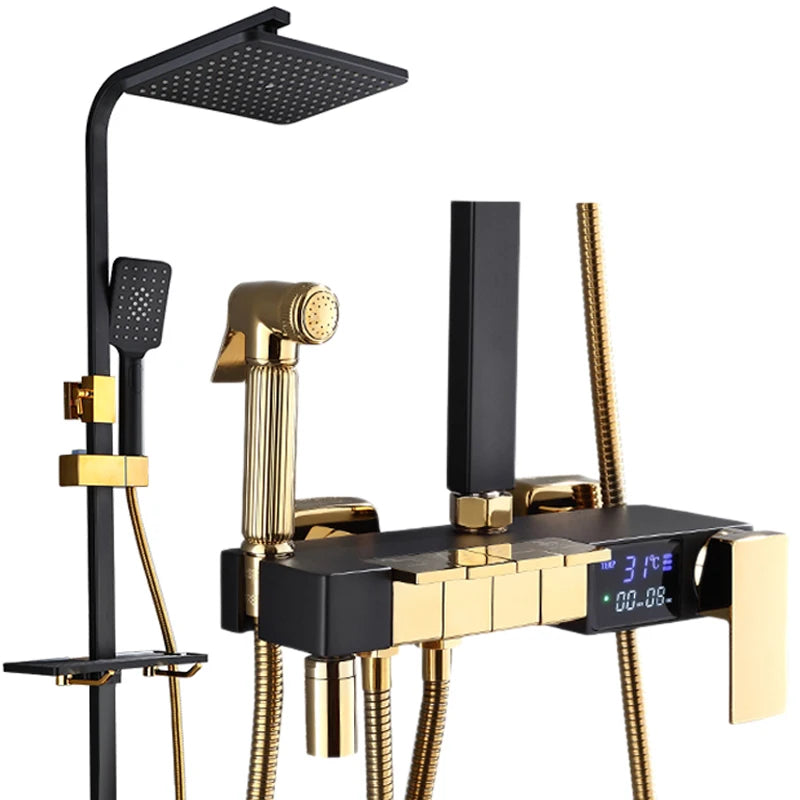 12 Inch Rainfall Shower System Bathroom Luxury Thermostatic