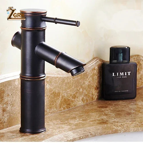 Zgrk Black Waterfall Bathroom Sink Faucet Vessel Tall