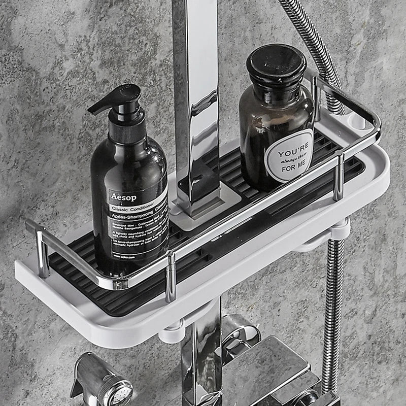 Sinlaku Rainfall Bathroom Shower Faucet Rack Shelf Bathtub