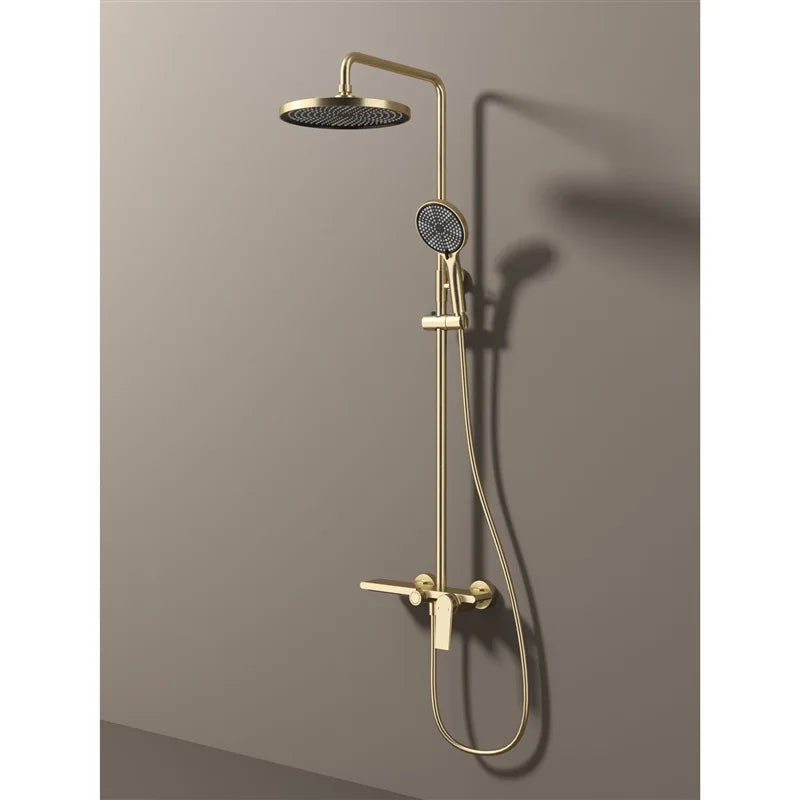 Kemaidi Brushed Gold Shower System Bathroom Shower Faucet