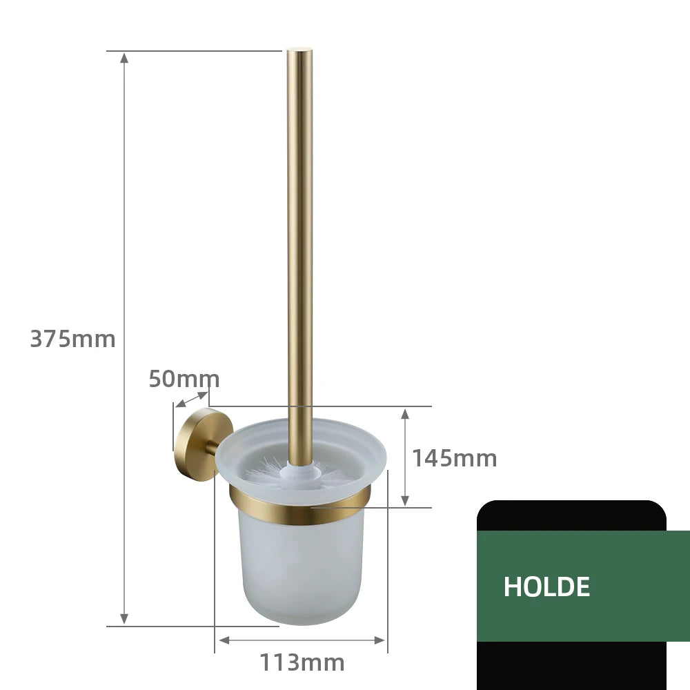 Gold Bathroom Towel Bar Bath Robe Hook Brass