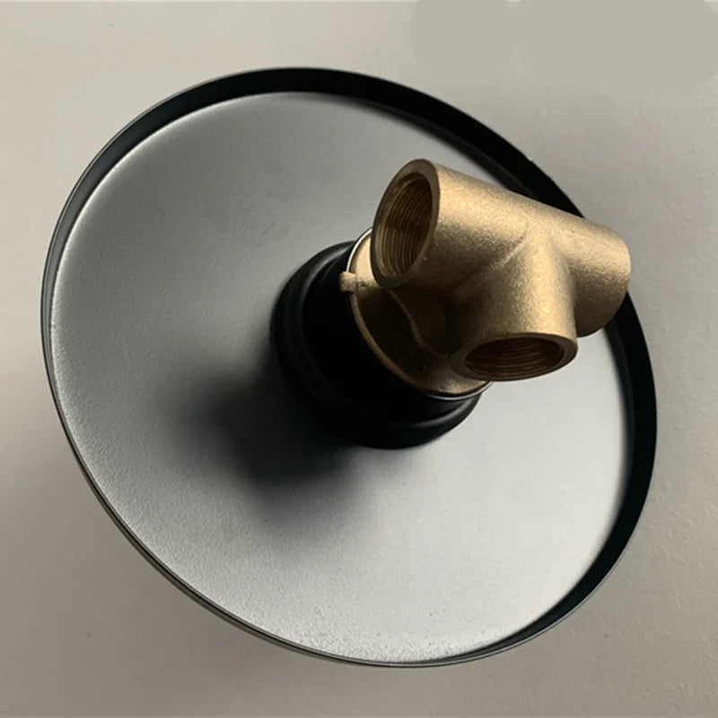 Brass Bathroom Shower Faucet Wall Round Black Mixer