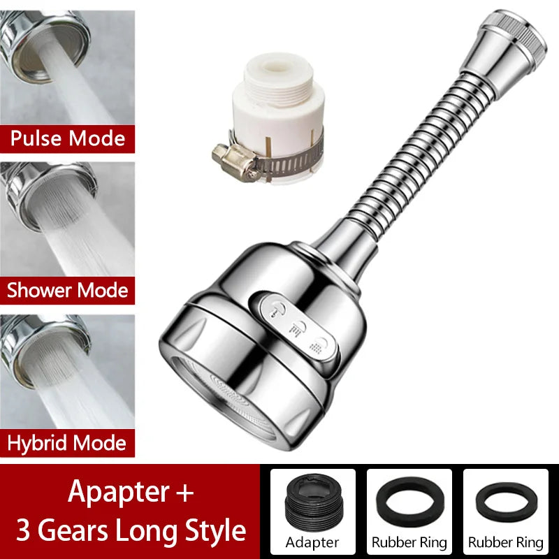Faucet Extender 360 Degree Rotary Sink Faucet Bubbler