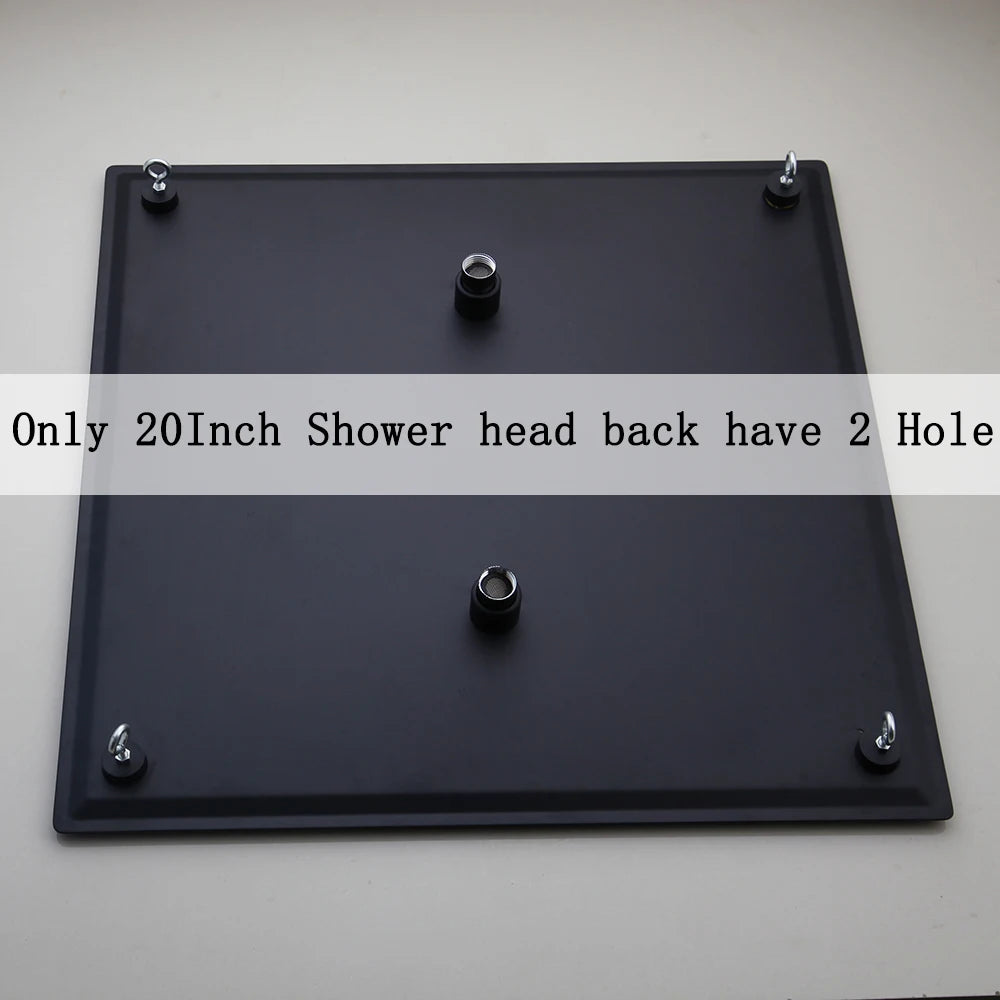 Zappo 20 Inch Matte Black Ultra-Thin Rain Shower