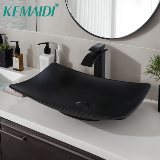 Kemaidi Bathroom Sink Vessel Sink Basin Above Counter