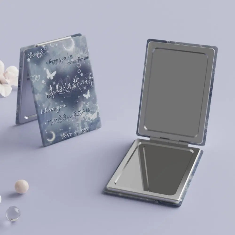 Pu Folding Makeup Mirror Foldable High Definition Foldable