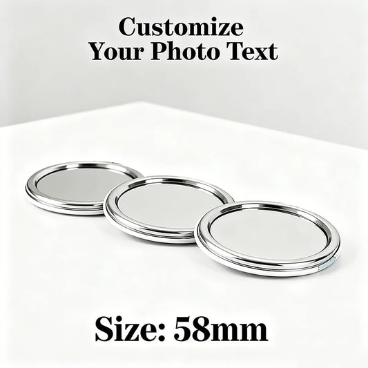 Customized Personalized Circular Makeup Mirror Suitable Weddings