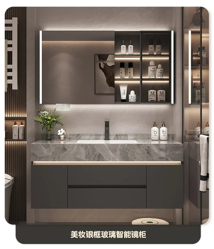 Simple Luxury Bathroom Cabinets Washbasin Vintage Toilet Drawer