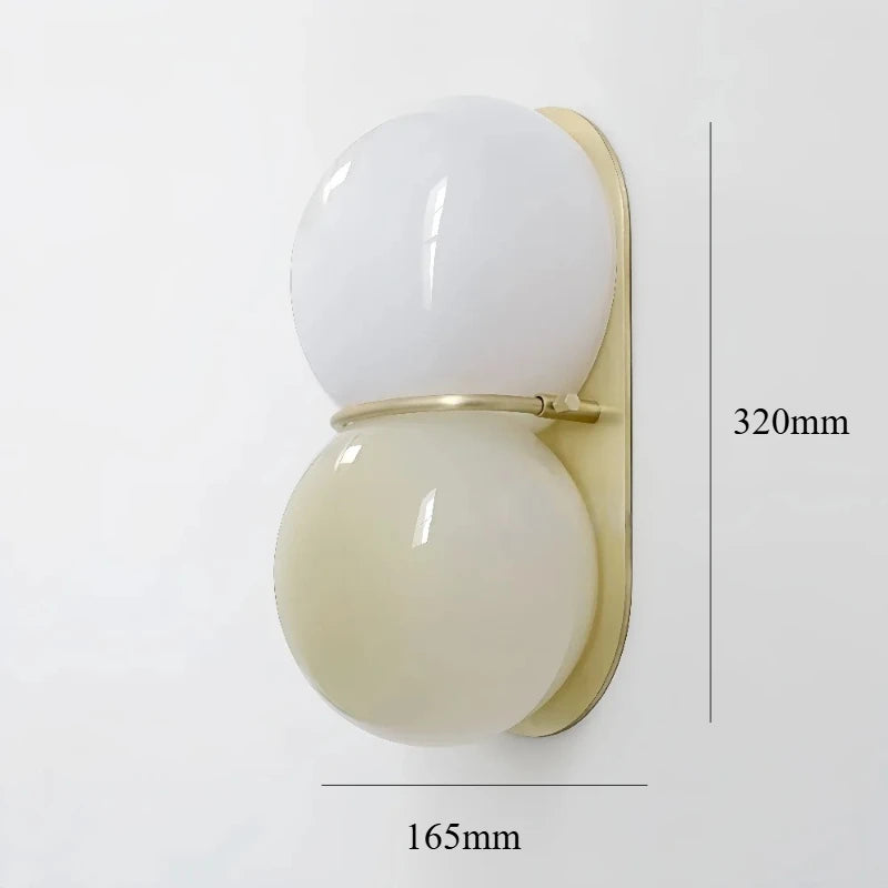 French Cream Mid-Century Green Wall Sconce Vintage Ambient
