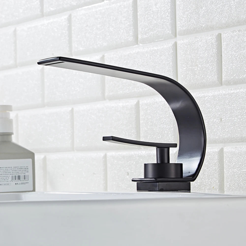 Becola Retail Deck Mount Waterfall Bathroom Basin Faucet