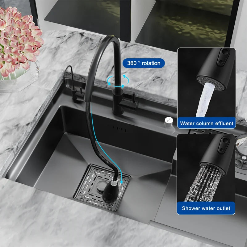 Stepped Stainless Steel Sink Cup Washer Large Slot