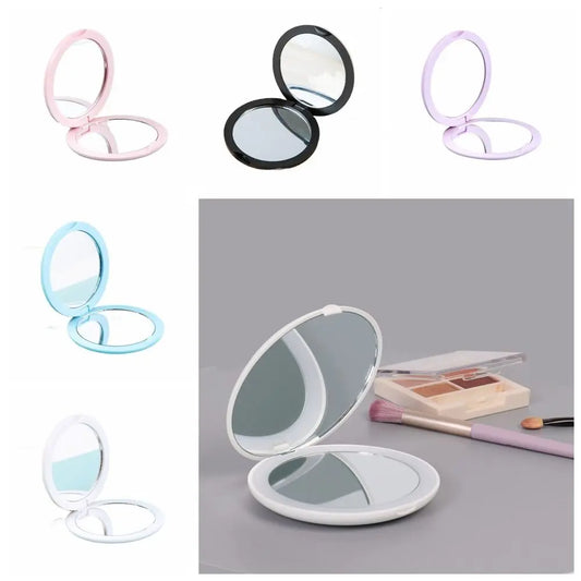 Creative Double Sided Flip Small Round Mirror Cute