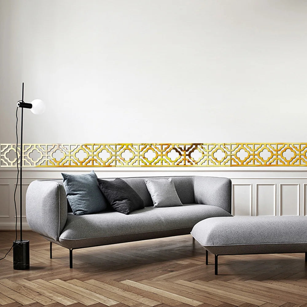 5/10cm Acrylic Wall Mirror Sticker Adhesive Living Room