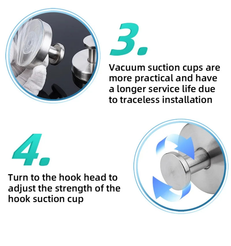Suction Cup Hooks Towel Coat Bath Robe Hook