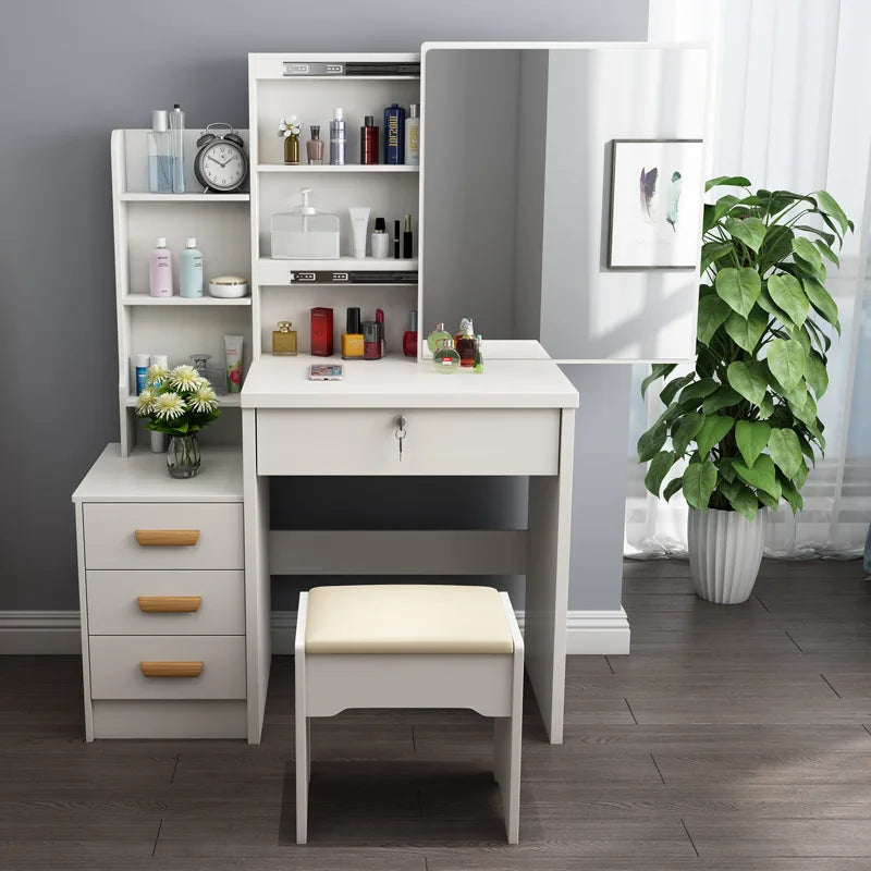 Dressing Table Small Apartment Dresser Modern Makeup Mirror