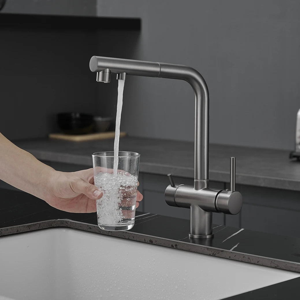 White Filter Pull Out Sink Mixer Faucets Quality