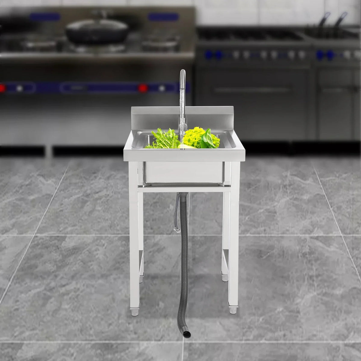 201 Stainless Steel Commercial Sink Floorstanding Commercial Sink
