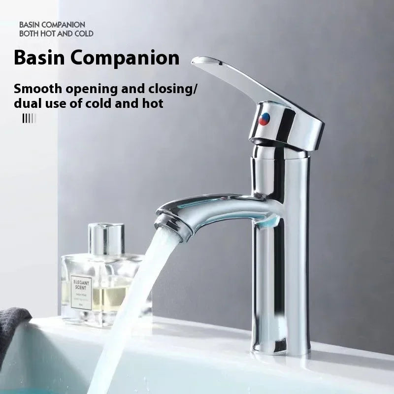Bathroom Sink Faucet Cold Function Accessory Setsilver Basin