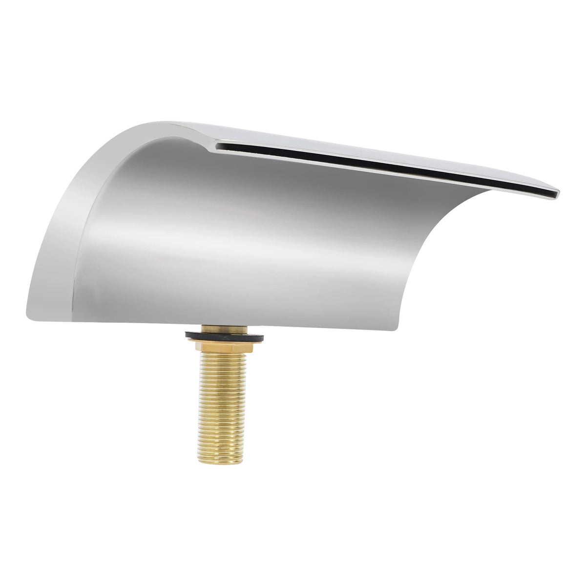 Silver Modern Bathroom Waterfall Faucet Wide Spout Anti-Splash
