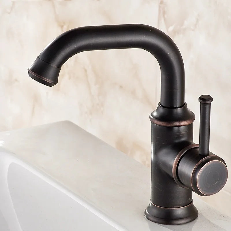 French Vintage Faucet Basin Sink Silver Cold Water
