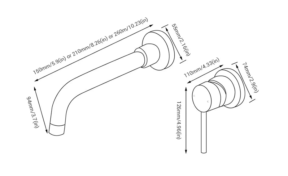 Black Bathroom Sink Faucet Brass Tap Cold Wash