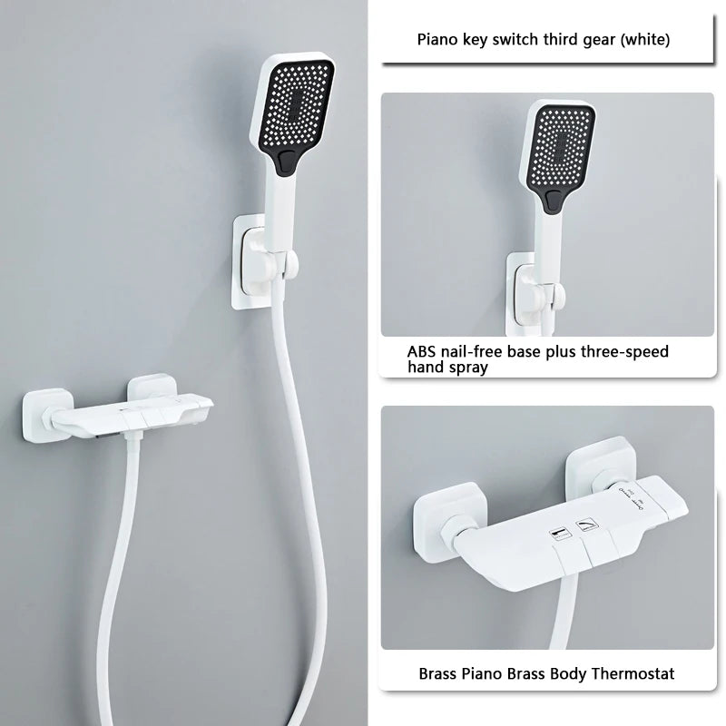 Modern Shower System Full Grey Way Piano Keys