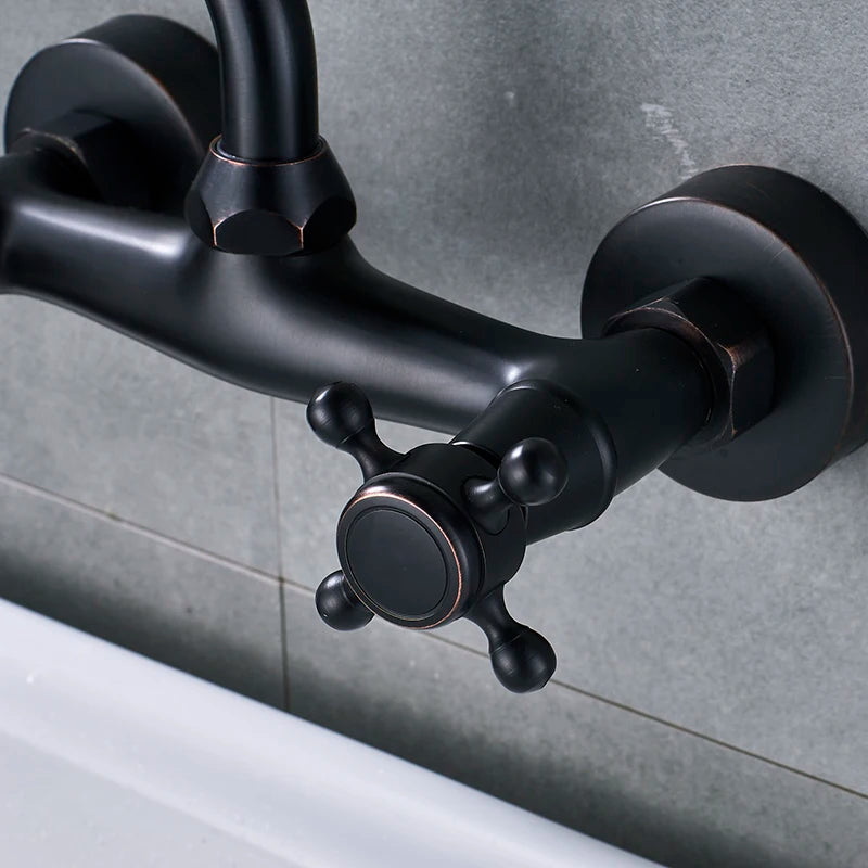 Bathroom Basin Faucet Wall Mounted 360 Degree Rotate