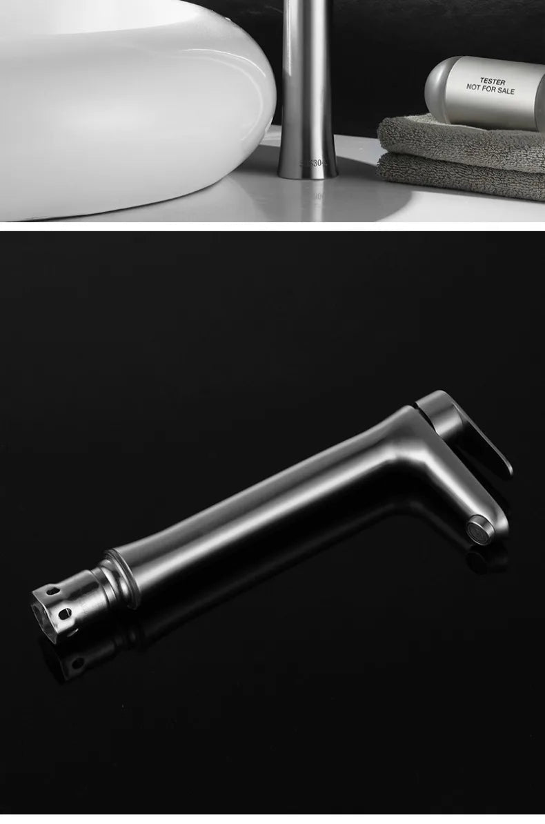 Elyn 304 Stainless Steel Bathroom Faucets Deck Mounted