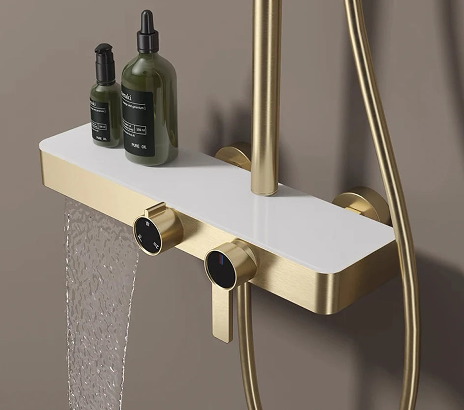 Vgx Gold Shower System Bathroom Shower Faucet 3-Way