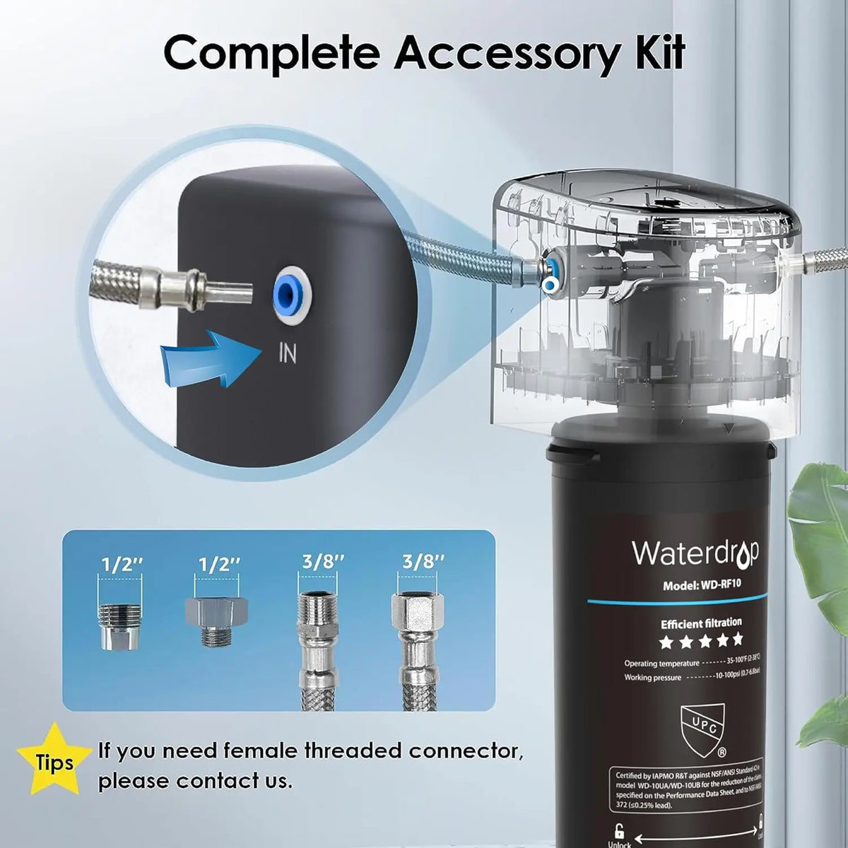 Waterdrop 10ua Under Sink Water Filter System Reduces