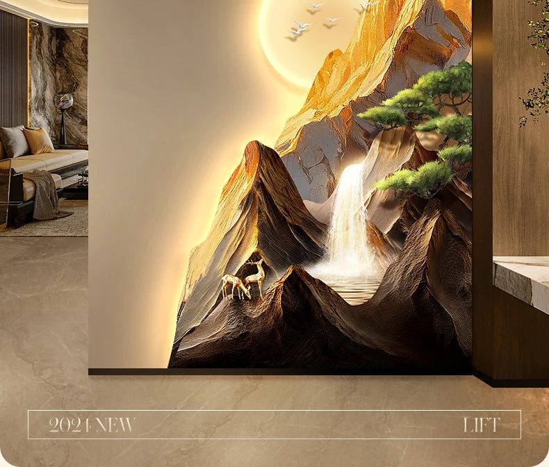 Backed By Jinshan Luxury Vanity Wall Lamp Painting