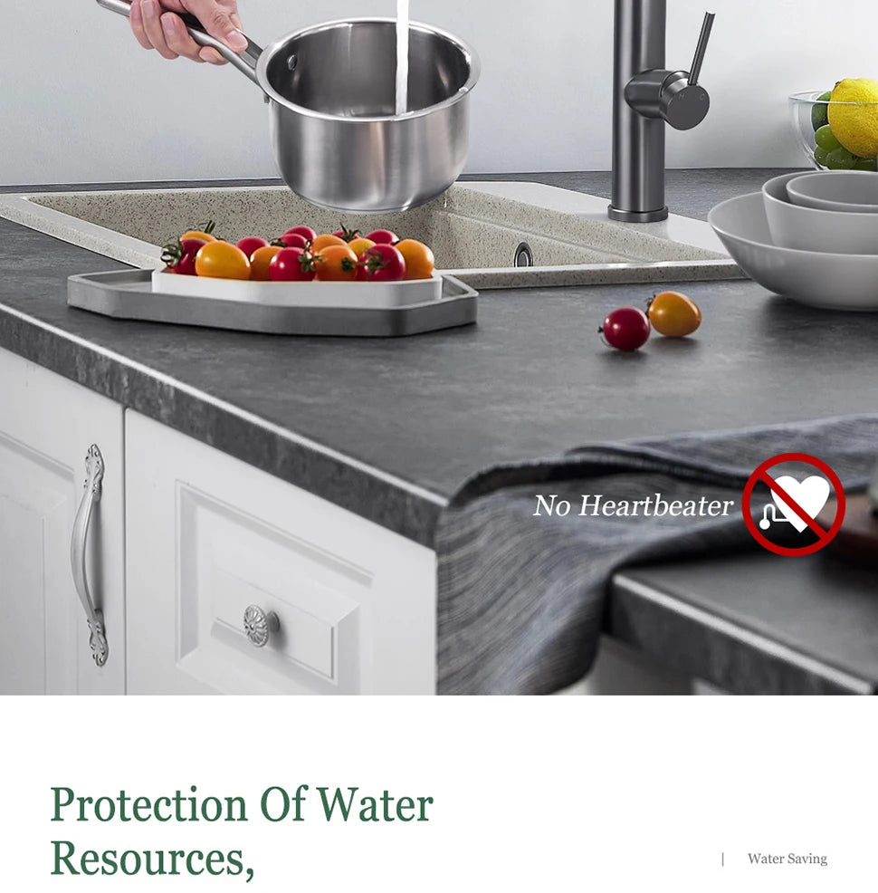 Faucet Gunmetal Flexible Pull Out Water Tap Nozzle