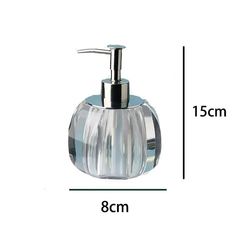 Light Luxury Crystal Bathroom Crystal Transparent Soap Dispenser