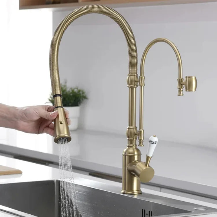 Faucet Pull Out 360 Degree Multi-Function Spring Pull