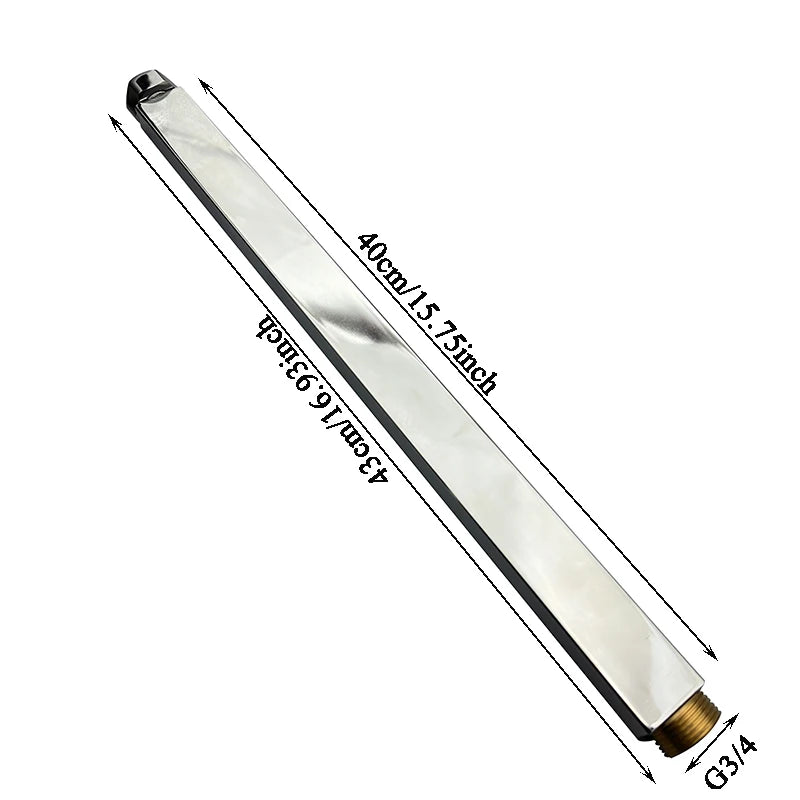20/30/40/50cm Square Extension Tube G3/4 Bathroom Shower Faucet