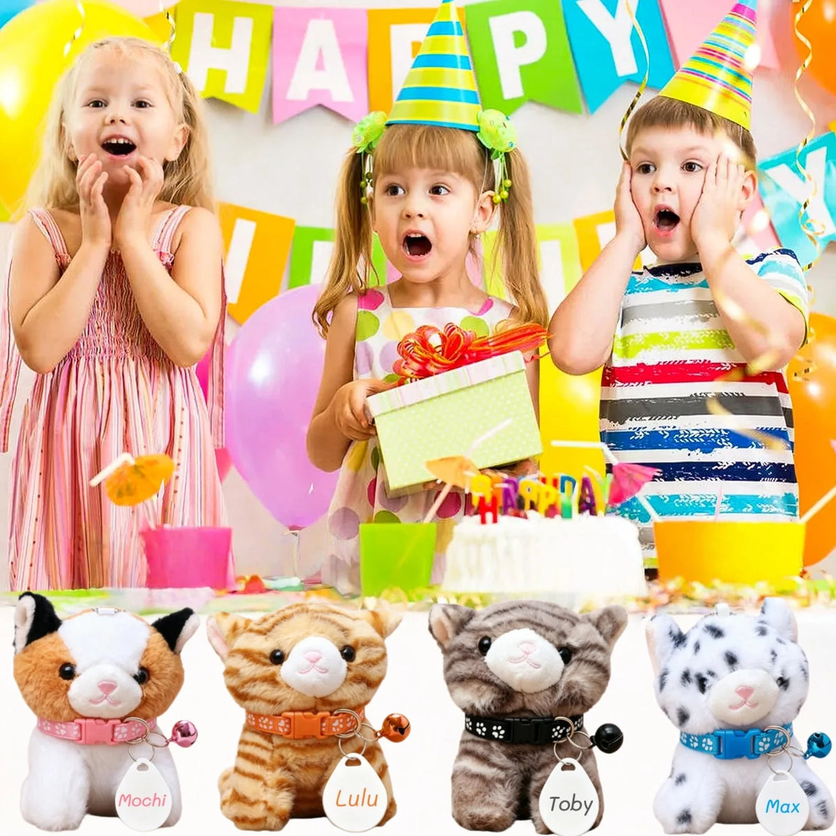 8-32set Adopt Kitten Party Favors Cat Stuffed Animals