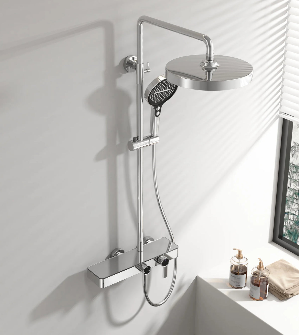 Orange Piano Bathroom Shower Waterfall Bathroom Mixer Faucets