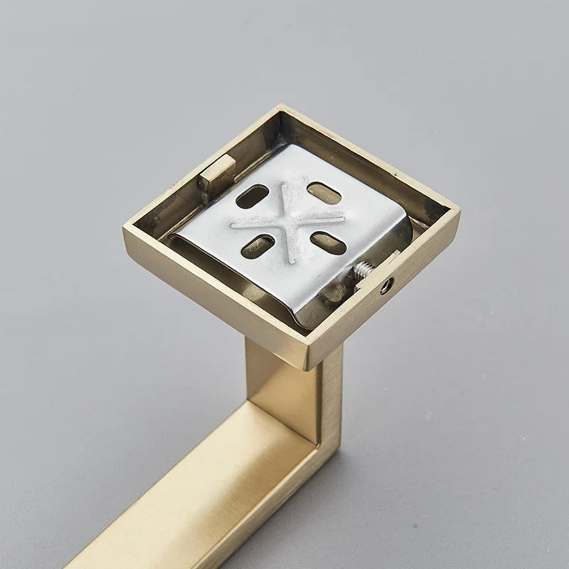 Brushed Rose Gold Toilet Paper Holder 16cm Screw