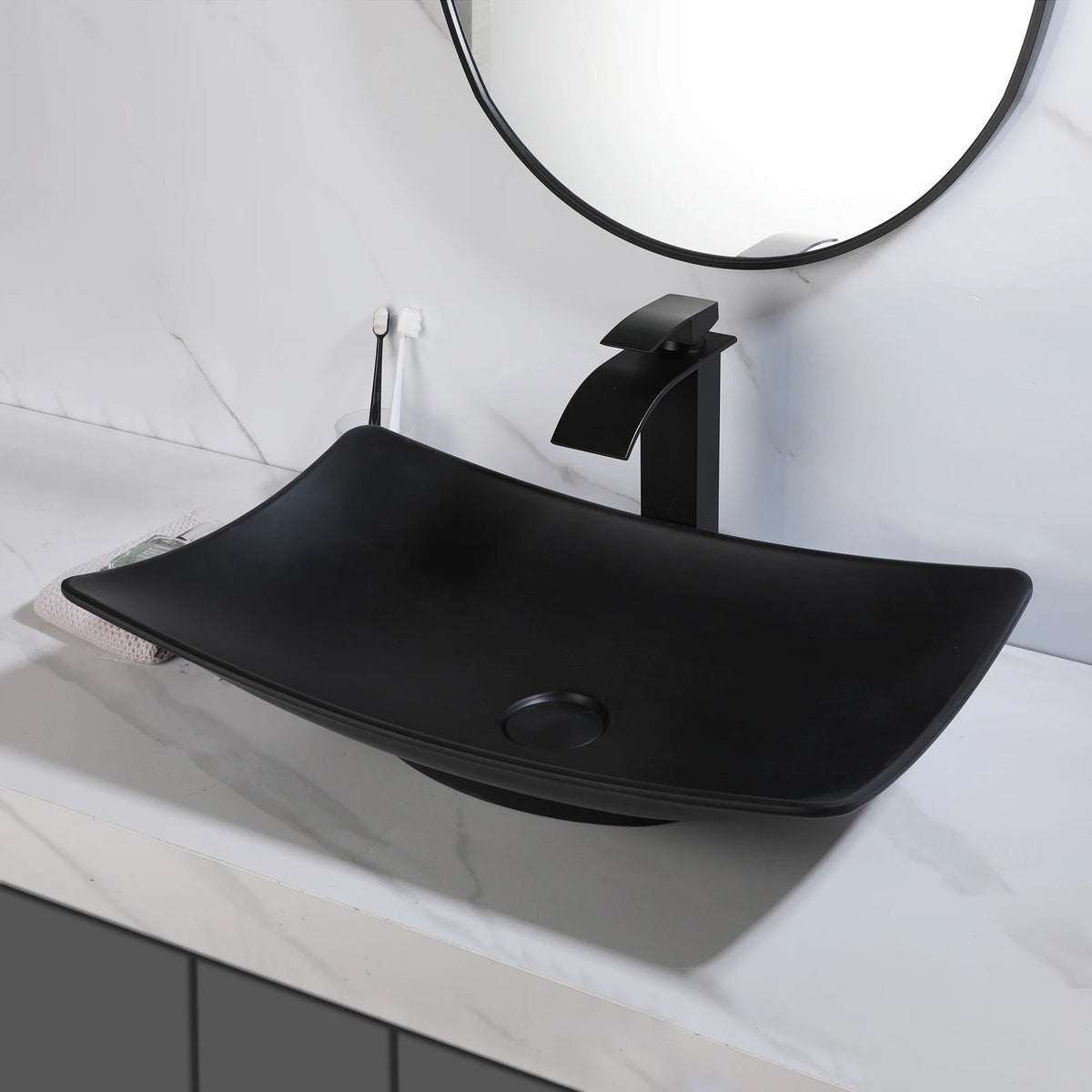 Kemaidi Bathroom Sink Faucet Combo Vessel Sink Countertop