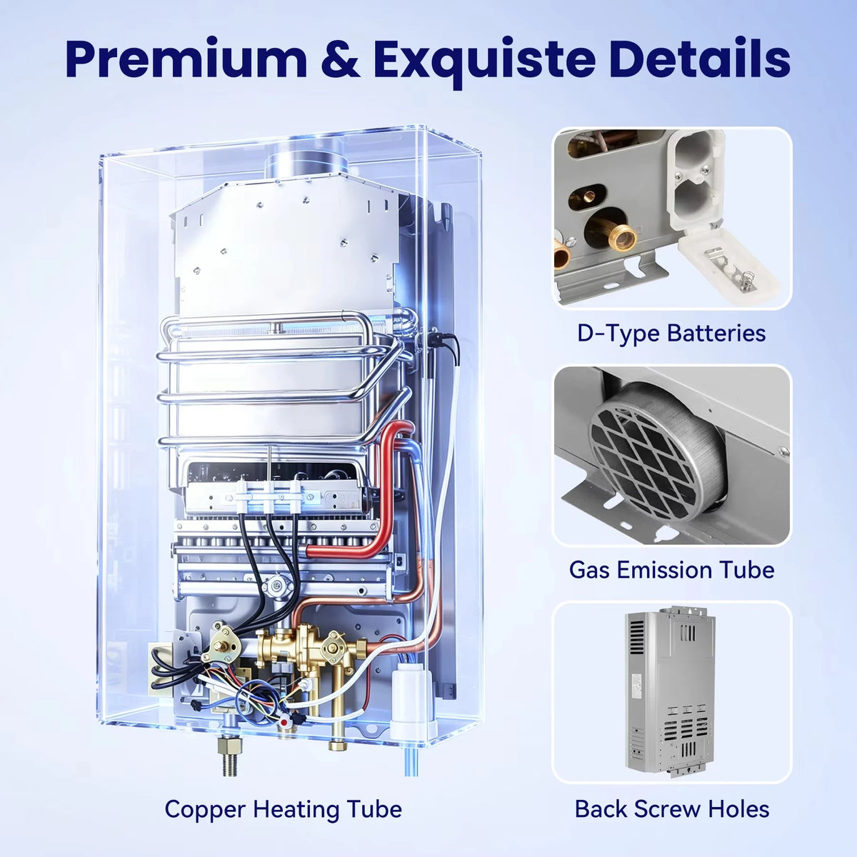 Vevor 6l/8l/10l/12l/16l/18l Propane Gas Lpg Tank Less Water