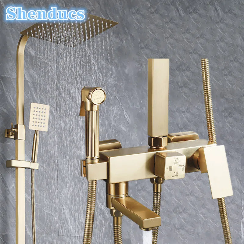 Cold Bathroom Shower Stainless Steel Bathroom Faucet System
