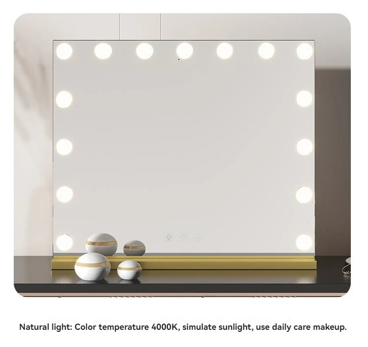 European Square Mirror Hollywood Makeup Mirror Light Bulb