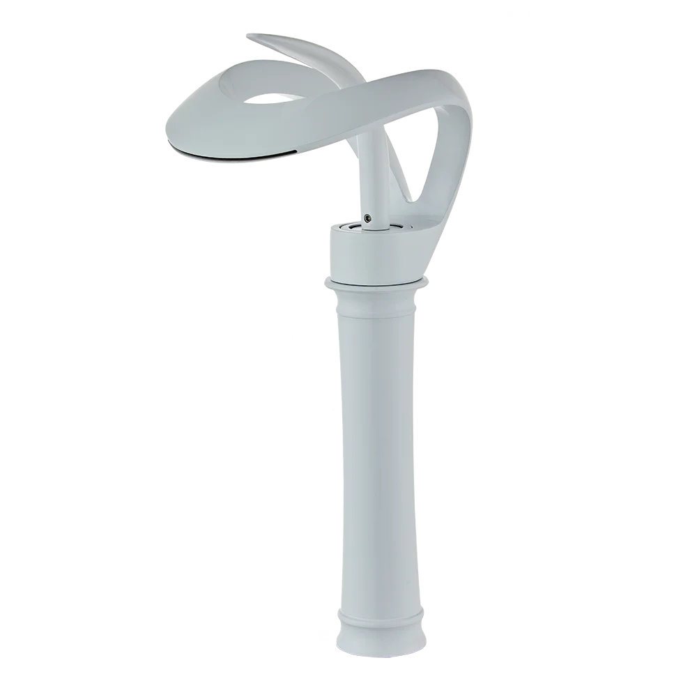 Black Bathroom Basin Taps Handle Waterfall Faucet Solid