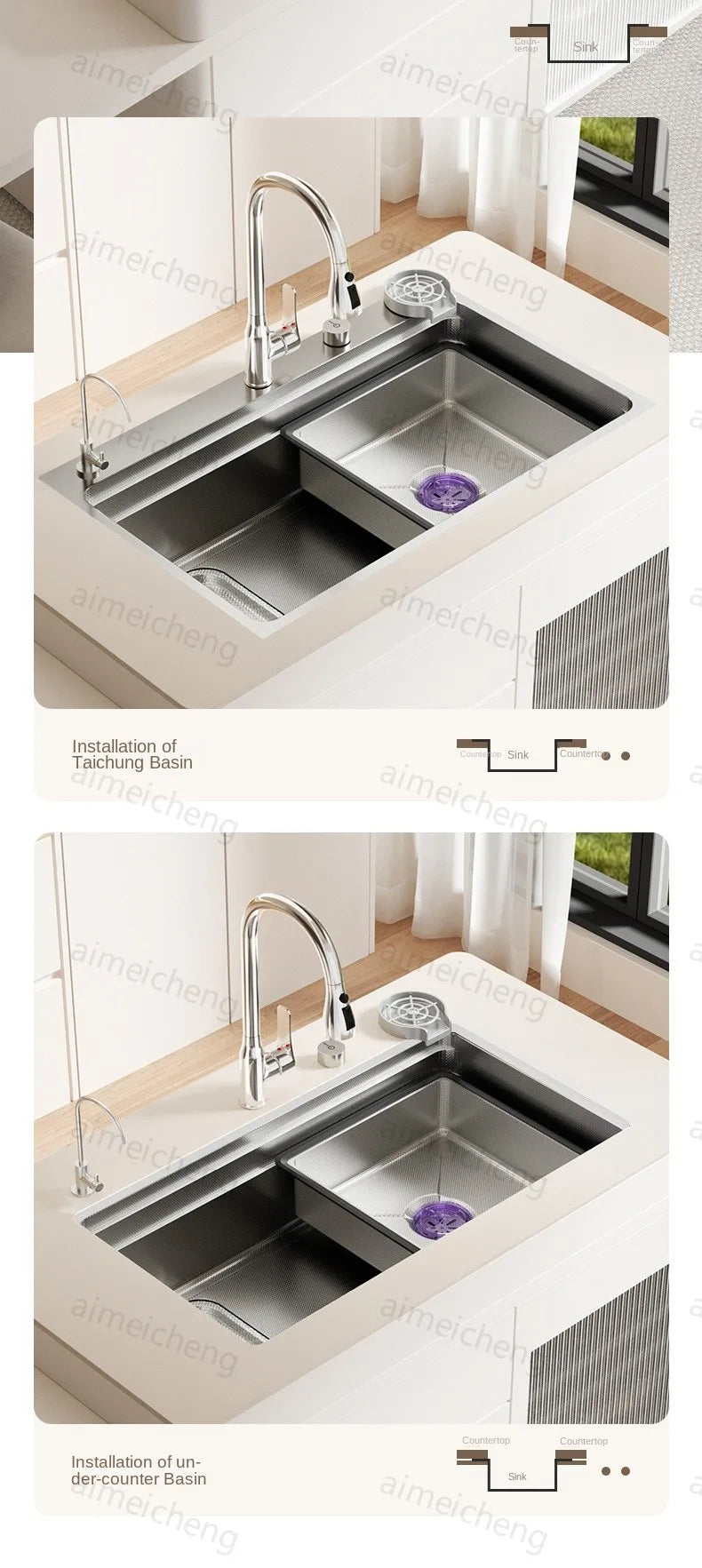 304 Stainless Steel Sink Silver Large Slot Wash