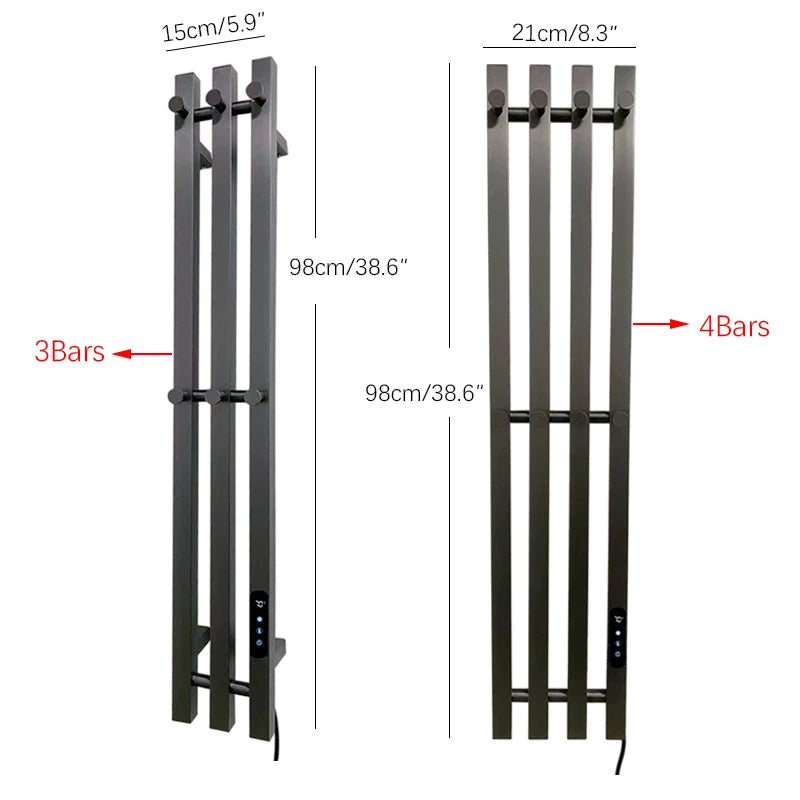 Electric Towel Rail Bathroom Towel Warmer Temperature Control