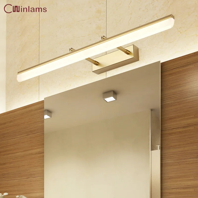 Led Simple Modern Waterproof Anti-Fog Retractable Mirror
