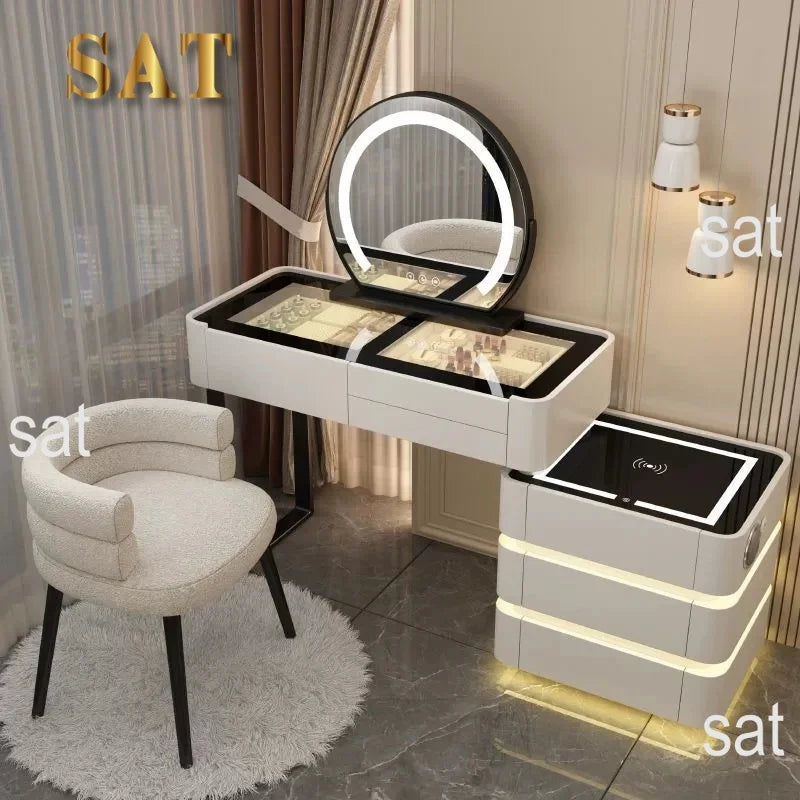 Modern Lighted Adjustable Extendable Bedroom Vanity Makeup