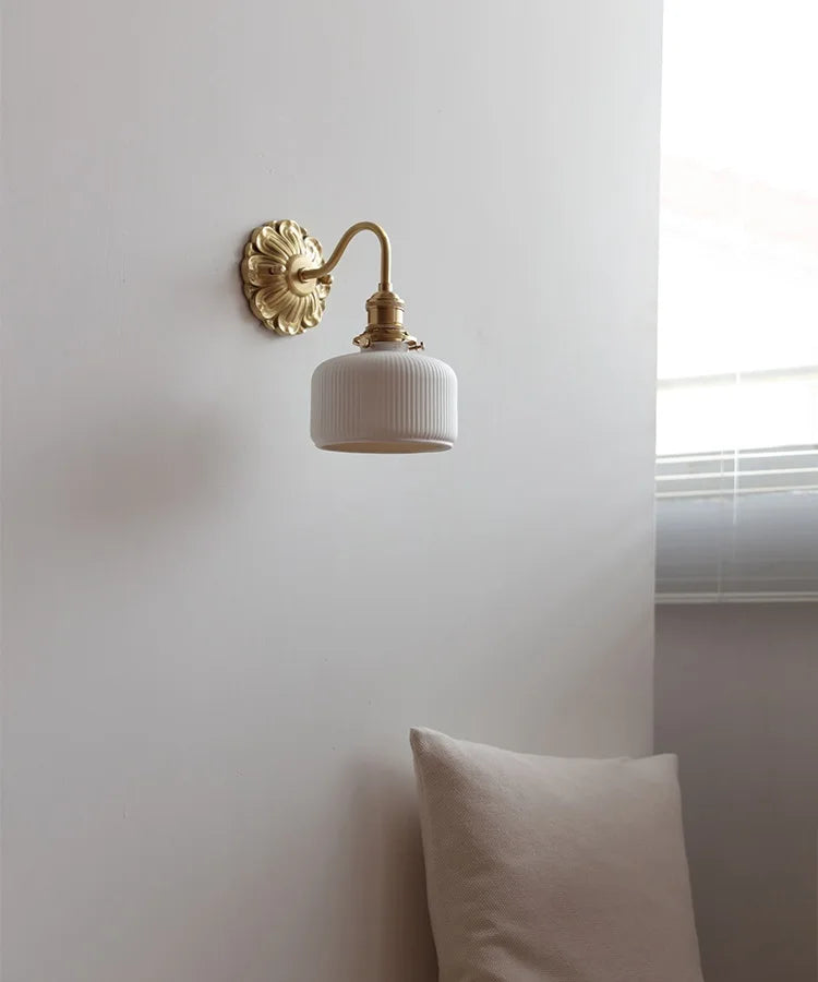 Iwhd Nordic Modern Led Wall Lamps Sconce Copper