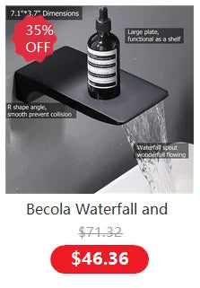 Becola All Copper Gold/Chrome/Brushed Duckbill Waterfall Faucet